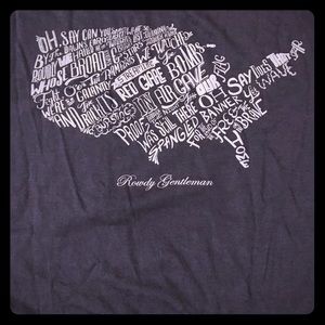 Rowdy Gentleman Long Sleeve Patriotic Pocket Tee